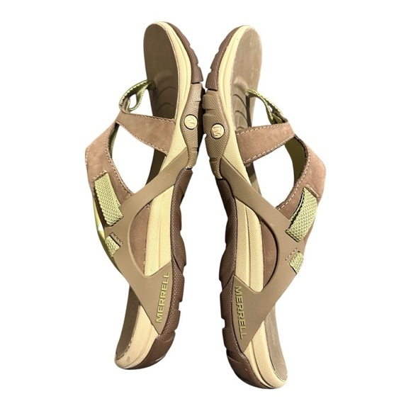 Merrell Azura Flip Flop Thong Performance Comfort Sandal Otter/Green Women’s 10 - Picture 4 of 6